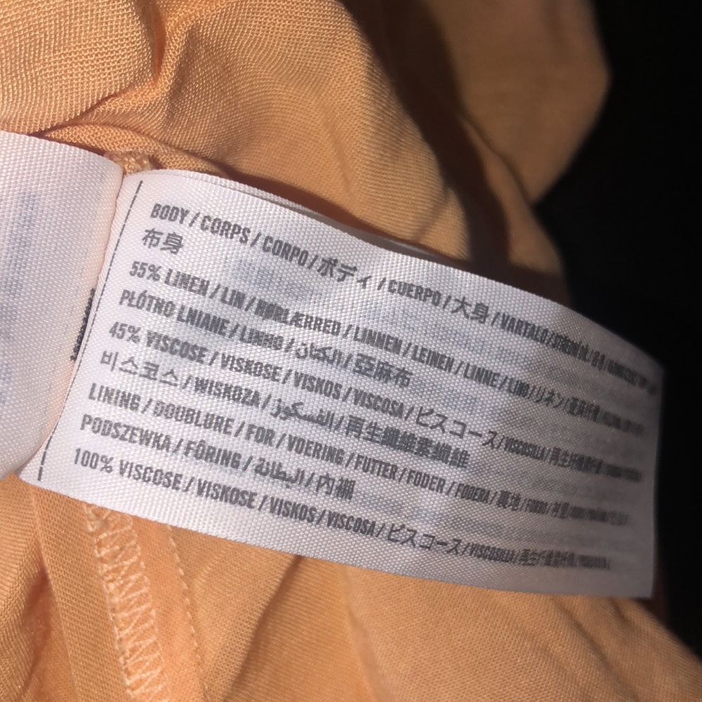 NEW Abercrombie and Fitch Halter Linen Smocked Mini Dress Orange Size M - Picture 11 of 11
